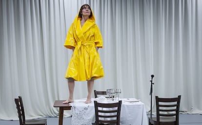 Isabel Vázquez, en un momento del ensayo de 'Zambra de la buena salvaje'.