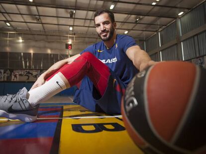 Pau Ribas, en el pabell&oacute;n de la Ciudad Deportiva Joan Gamper.