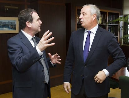 Abel Caballero y Pachi Vázquez el pasado mes de abril.