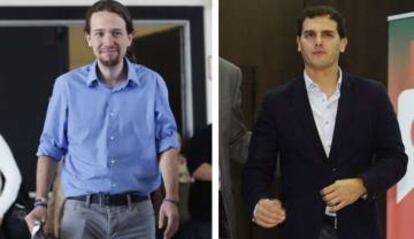 Pablo Iglesias y Albert Rivera en una imagen de archivo.