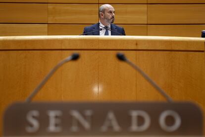 El presidente del Senado, Pedro Rollán, durante la sesión de Control al Gobierno del pasado día 12.