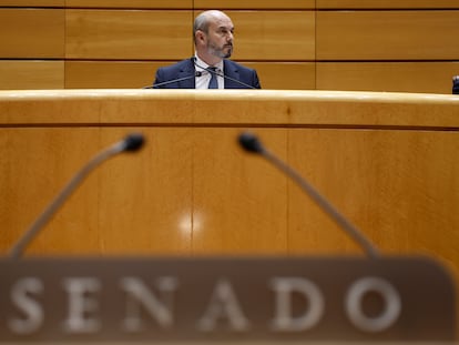 El presidente del Senado, Pedro Rollán, durante la sesión de Control al Gobierno del pasado día 12.