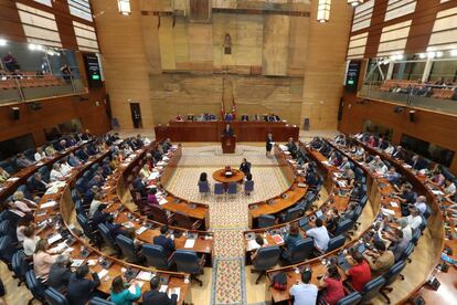 Pleno de la Asamblea de Madrid.