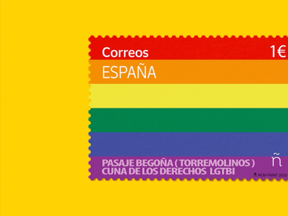 Sello de Correos en homenaje al día del Orgullo.