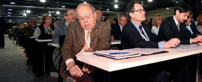 Jordi Pujol, Artur Mas y Oriol Pujol, durante el congreso de CDC.