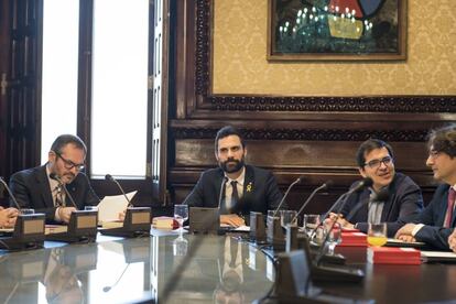 Reunió de la Mesa del Parlament.