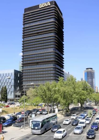 Imagen de la torre BBVA en el Paseo de la Castellana