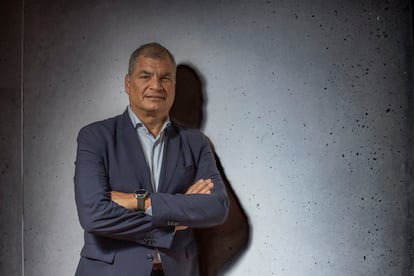 Rafael Correa en Puebla (México), en septiembre de 2023.