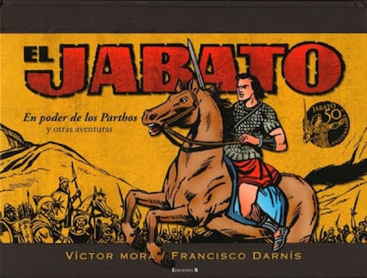 'El Jabato' es el otro gran personaje d Mora. es una serie de historietas creada por Víctor Mora (gui´pn) (en este caso bajo el seudónimo de R. Martín) y Francisco Darnís (dibujo) para la editorial Bruguera en 1958. Debido a sus similitudes con 'El Capitán Trueno', se la considera un ejemplo de autocompetencia dentro de la misma editorial.