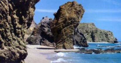 Playa del Sombrerico, en Mojácar (Almería).