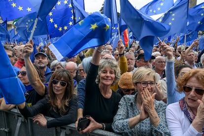 Más de 50.000 personas, según los organizadores, se han congregado para reivindicar el orgullo de ser europeo.