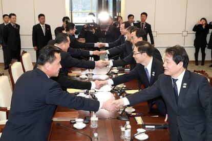 La reunión, este martes, entre representantes de Corea del Norte y del Sur