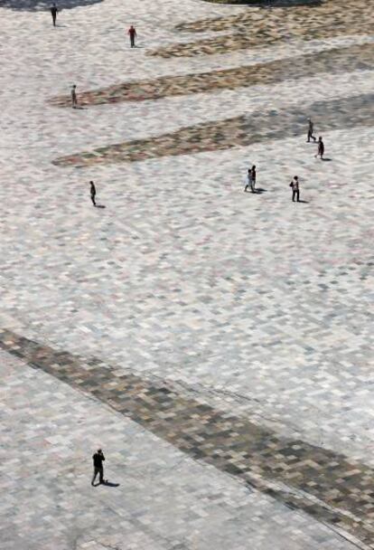 Vista aèria de la plaça de Tirana.