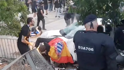 Atropello masivo en las cercanías del estadio del Espanyol.