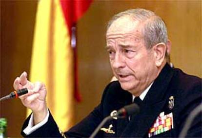 El jefe del Estado Mayor de la Defensa, almirante Antonio Moreno Barberá.