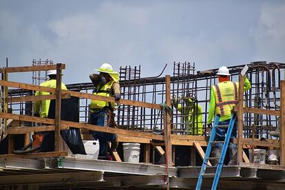 Trabajadores de la construcción.