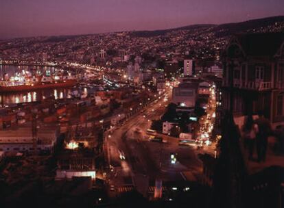 Vista del puerto de Valparaíso, a unos 120 kms. de Santiago de Chile.