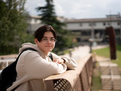 Flavia Bistriceanu, en el campus de la Universidad Autónoma de Barcelona.