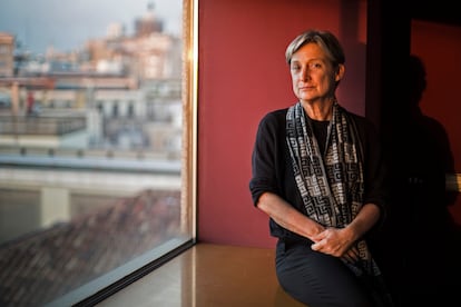 Judith Butler durante una visita de la filósofa a Barcelona, en 2015.