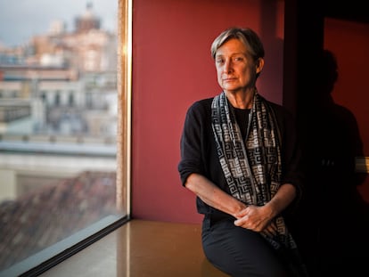 Judith Butler durante una visita de la filósofa a Barcelona, en 2015.
