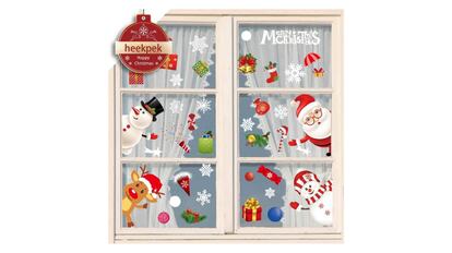 Lote de pegatinas de Navidad para la ventana de Heekpek