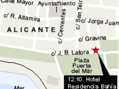 Localizador del lugar de las explosiones