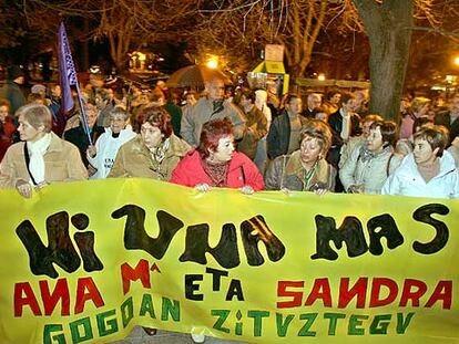 Manifestación en Santurtzi contra la violencia de género