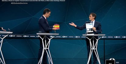 Pedro Sánchez y Albert Rivera, en un debate electoral previo al 28A.