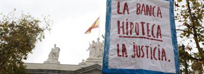 Protestas frente al Tribunal Supremo.