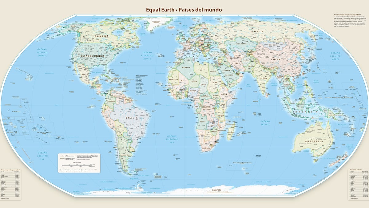 Sumar reclama Mapamundis escolares que reflejen el tamaño real de los continentes: ¿no maneja ya la escuela una cartografía más justa con el Sur Global?