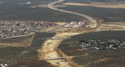 Vista aérea de la situación actual de las obras de la SE-40.