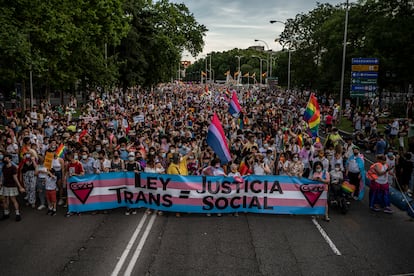 Manifestación del Orgullo LGTBI en Madrid, el pasado julio.