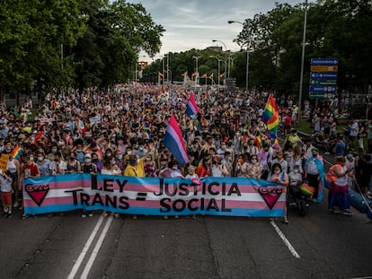 Manifestación del Orgullo LGTBI 2022, en Madrid.