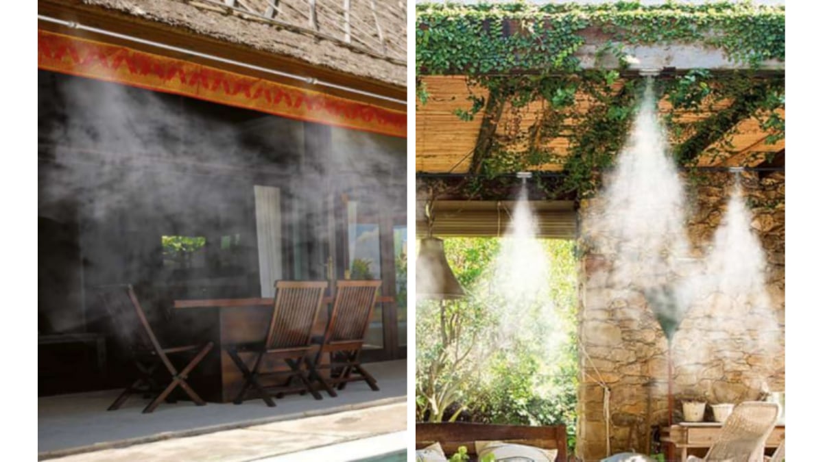 Nebulización para un frescor agradable en terrazas, patios y jardines.