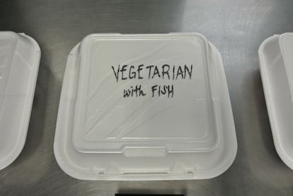 Menú vegetariano.