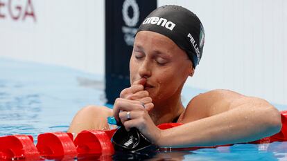 Federica Pellegrini tras clasificarse para su quinta final olímpica en los 200 libre.