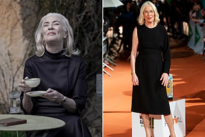 Susi Sánchez, como Anabel en ‘La enfermedad del domingo’, y en el FesTVal de Vitoria con un vestido de Lexdeus, que diseñará su modelo de los Goya.
