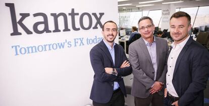 Antonio Rami, John Carbajal y Philippe Gelis, los fundadores de Kantox.