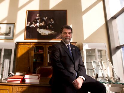 Pedro Alonso, cuando fue nombrado doctor 'honoris causa' en la Universidad Rey Juan Carlos, en 2016.