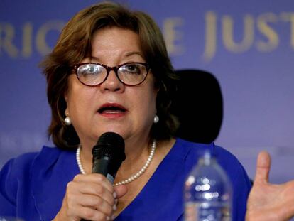 La ministra de Justicia y del Derecho colombiana, Gloria María Borrero. 