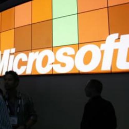 Stand de Microsoft en la fería informática que se celebró en Las Vegas a principios de año