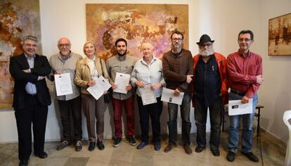 Los representantes de las entidades que integran el Observatorio contra la Corrupción.
