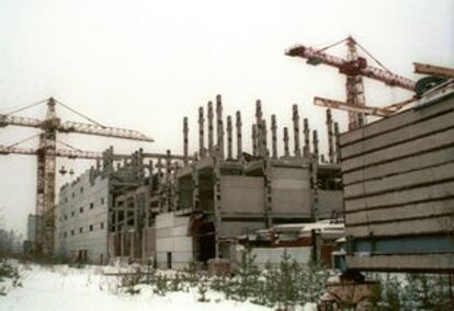 Aspecto exterior del centro de residuos nucleares de Zheleznogorsk.
