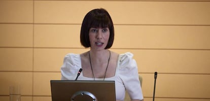 La ministra de Ciencia e Innovación, Diana Morant, durante una presentación en la sede del CDTI en julio pasado. 