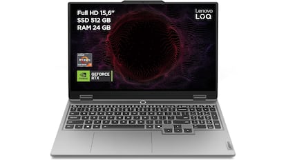 Vista del ordenador portátil Lenovo LOQ con descuento en Amazon.