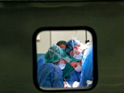 An organ transplant is carried out in Madrid.