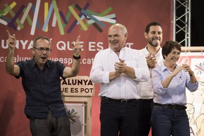 Inauguración de la campana electoral de 'Si que es pot' para las elecciones autonomicas de Catalunya.