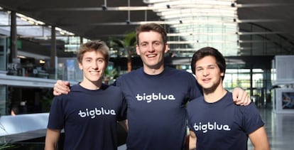 William Meunier, Tim Dumain y Mathias Griffe, fundadores de Bigblue. 