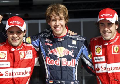 Vettel ha logrado la pole en Bahrein por delante de Massa y de Alonso