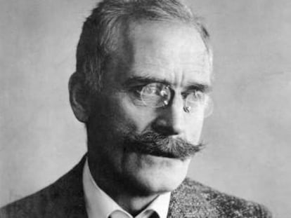 El escritor noruego Knut Hamsun.